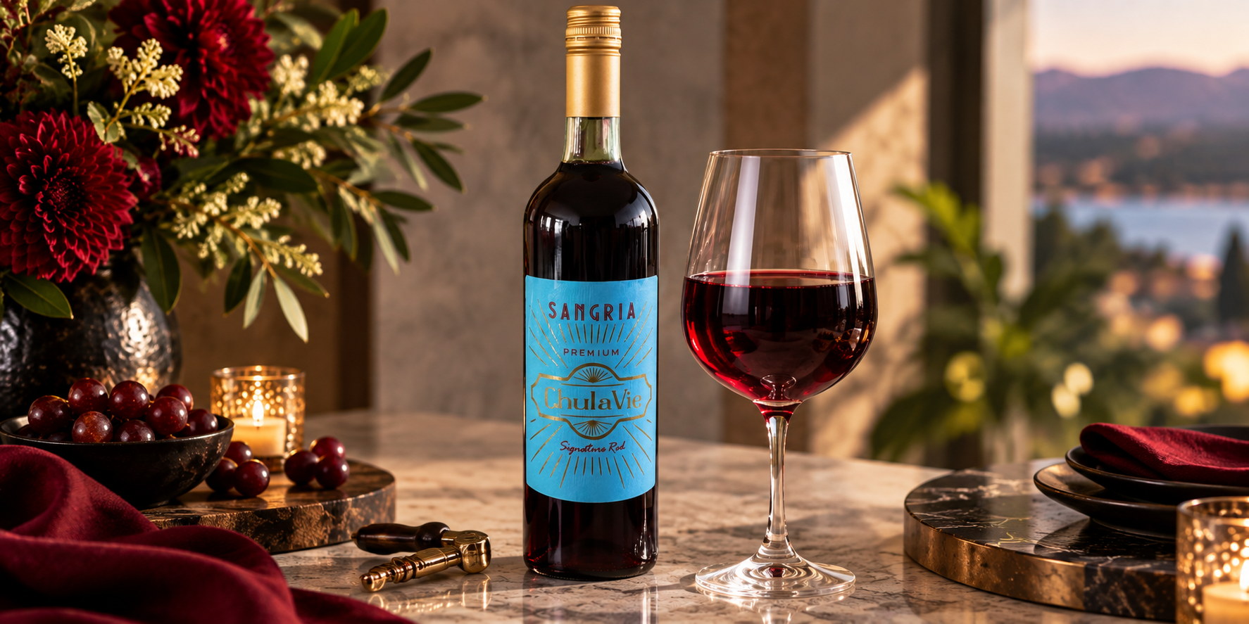 ChulaVie Premium Signature Red sangria bottle